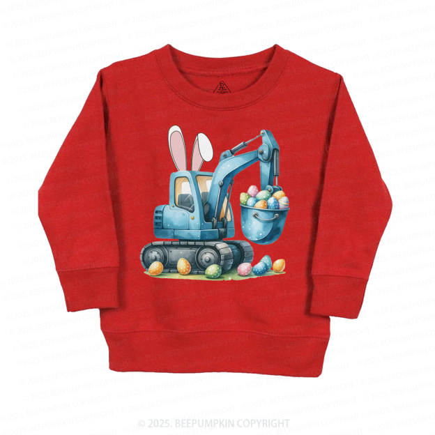 Eggs-Cavator Trucks Kid's Sweatshirt