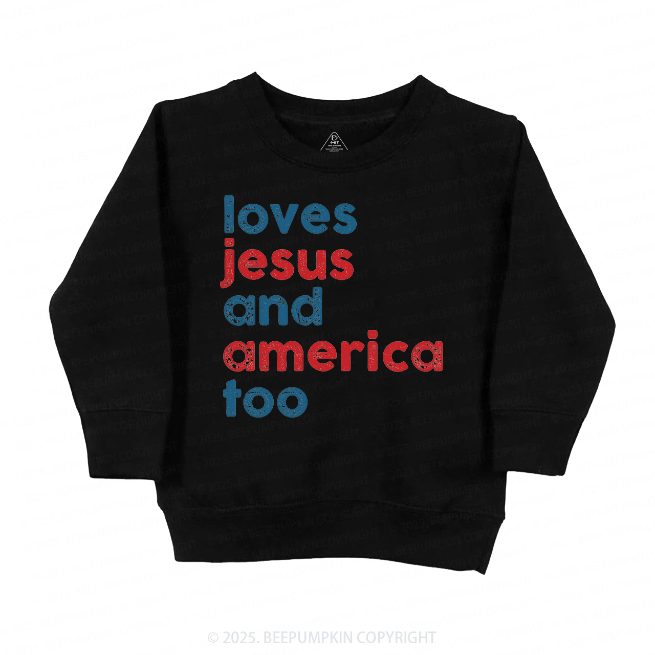Loves Jesus And America Too Kid's Sweatshirt