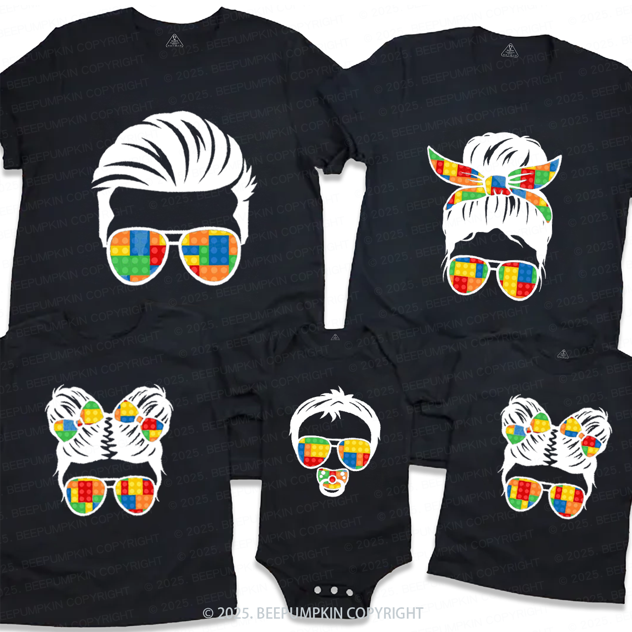 Personalized Bricks Family Matching Tees Beepumpkin