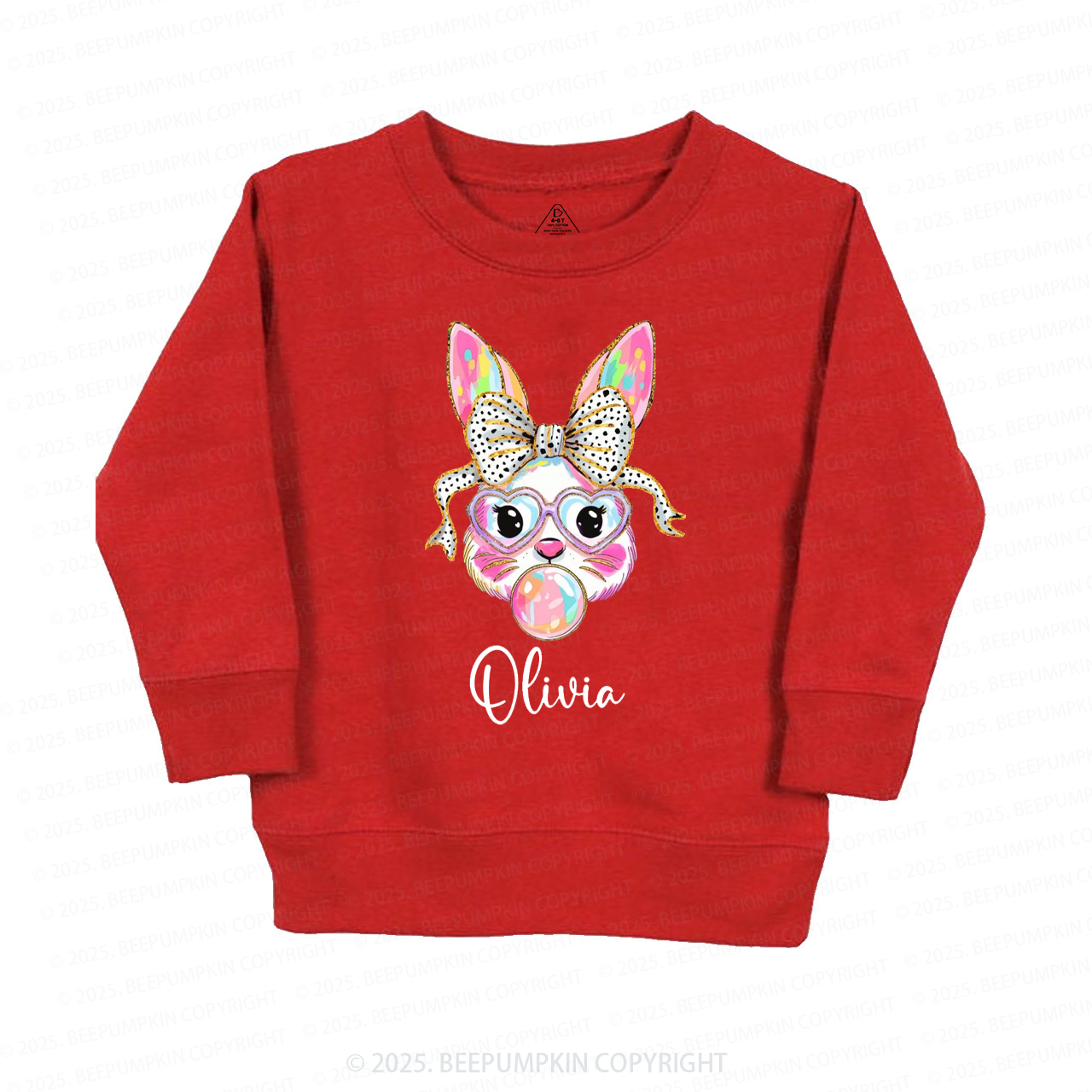 Personalized Easter Bunny Kid's Sweatshirt