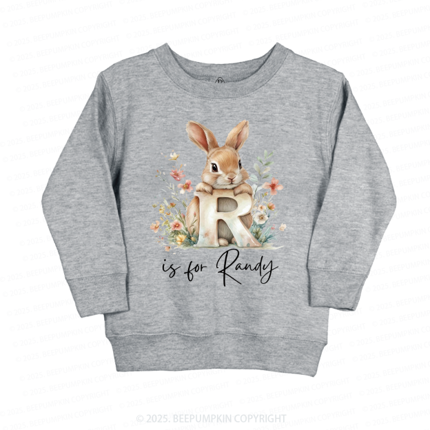 Personalized Name Animal Letter Kid's Sweatshirt