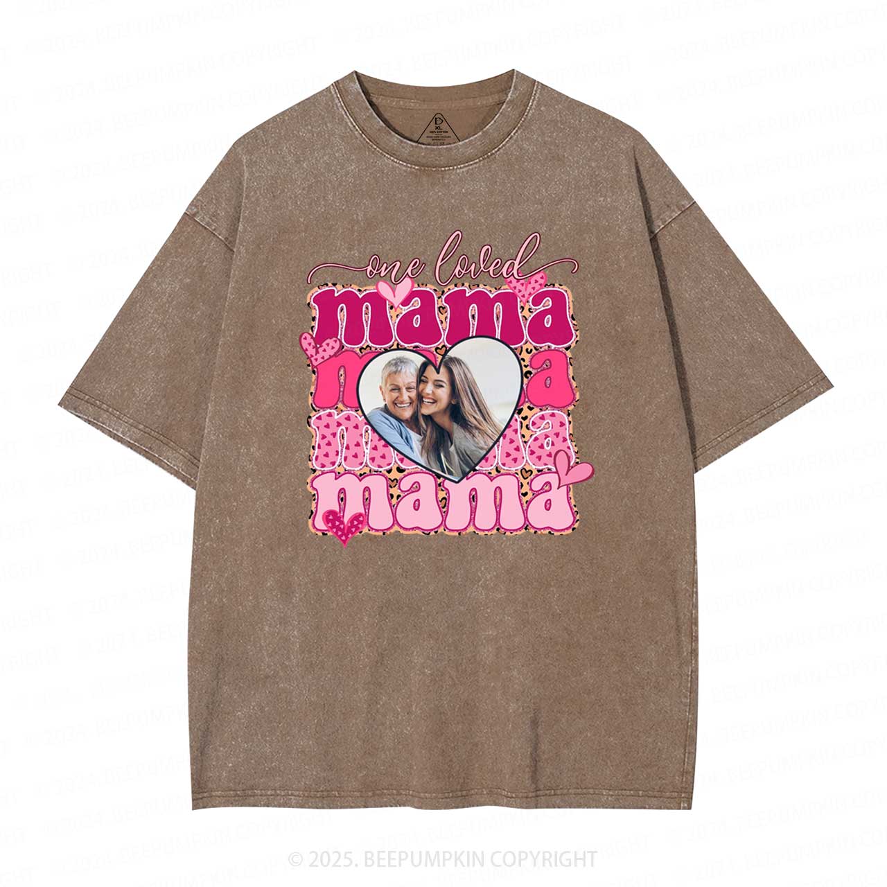 Personalized Photo Mother's Day Washed T-Shirts