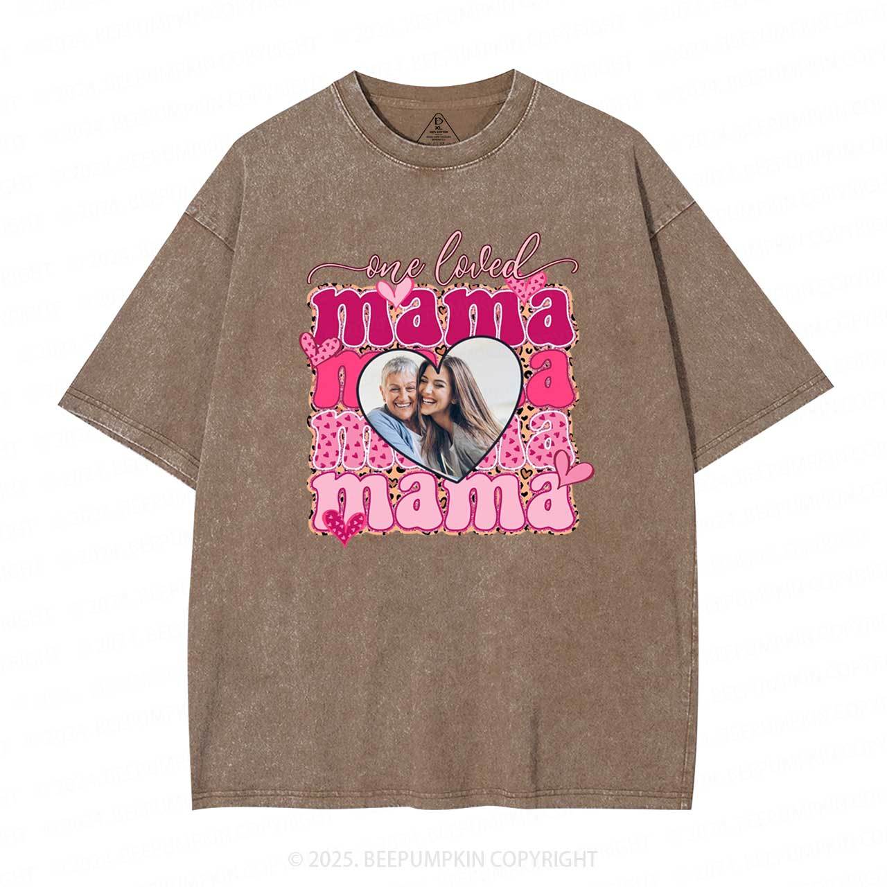 Personalized Photo Mother's Day Washed T-Shirts