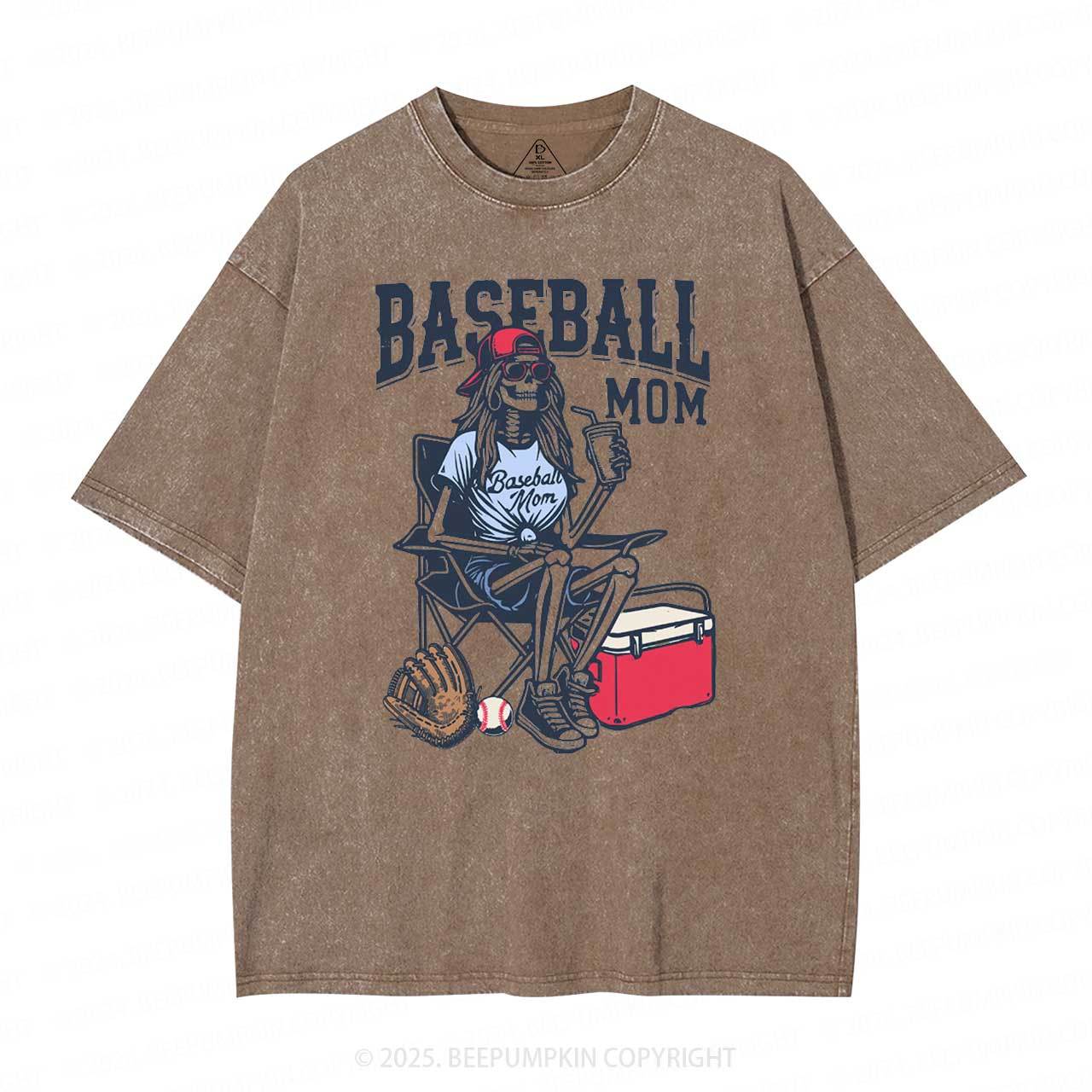 Baseball Mom Washed T-Shirts