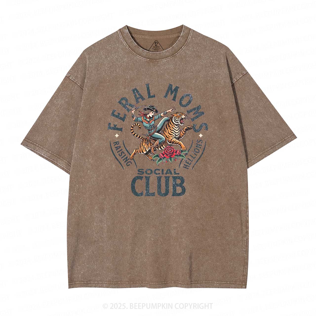 Feral Moms Social Club Washed T-Shirts