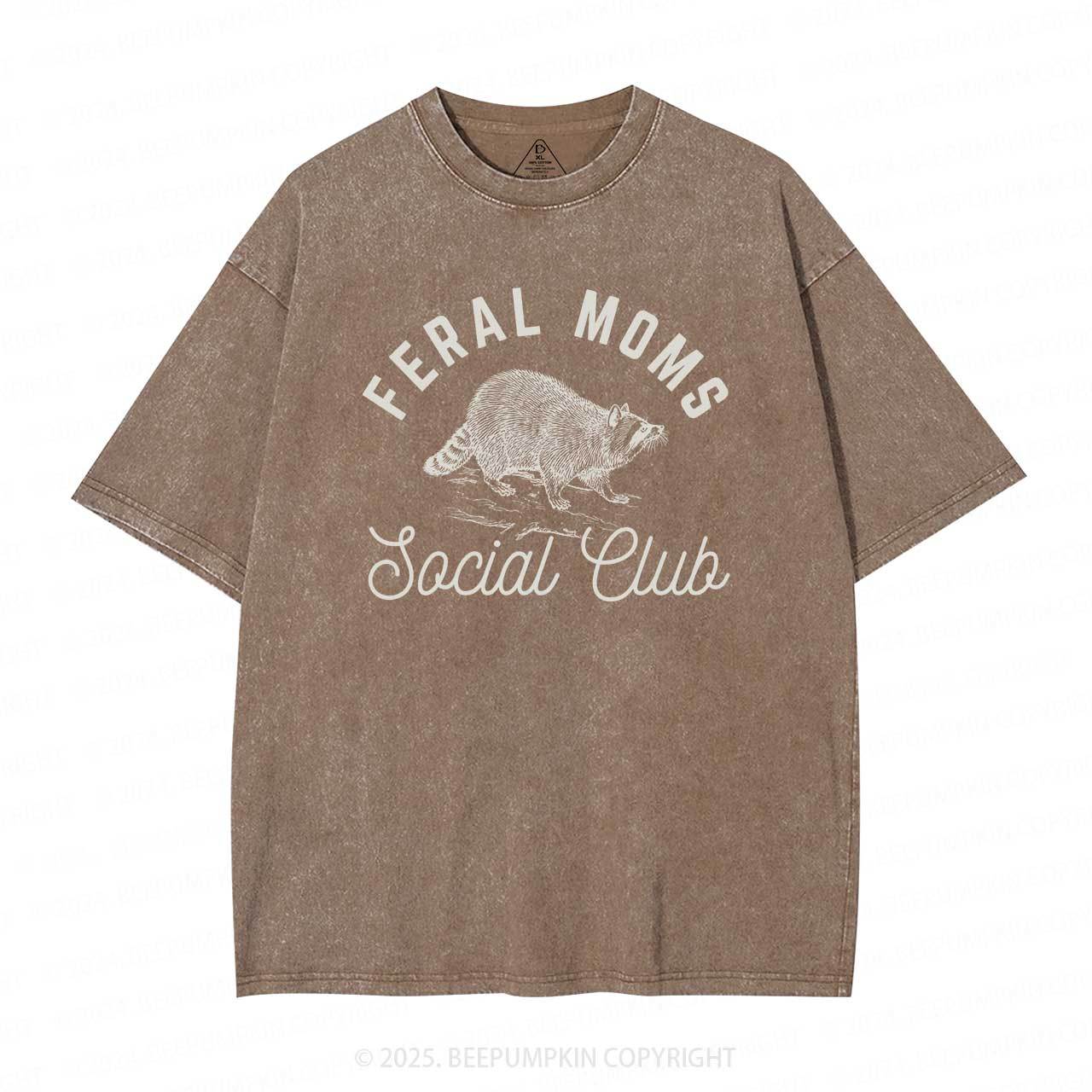 Feral Moms Social Club Washed T-Shirts 2