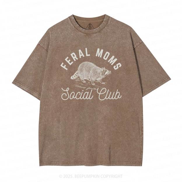 Feral Moms Social Club Washed T-Shirts 2