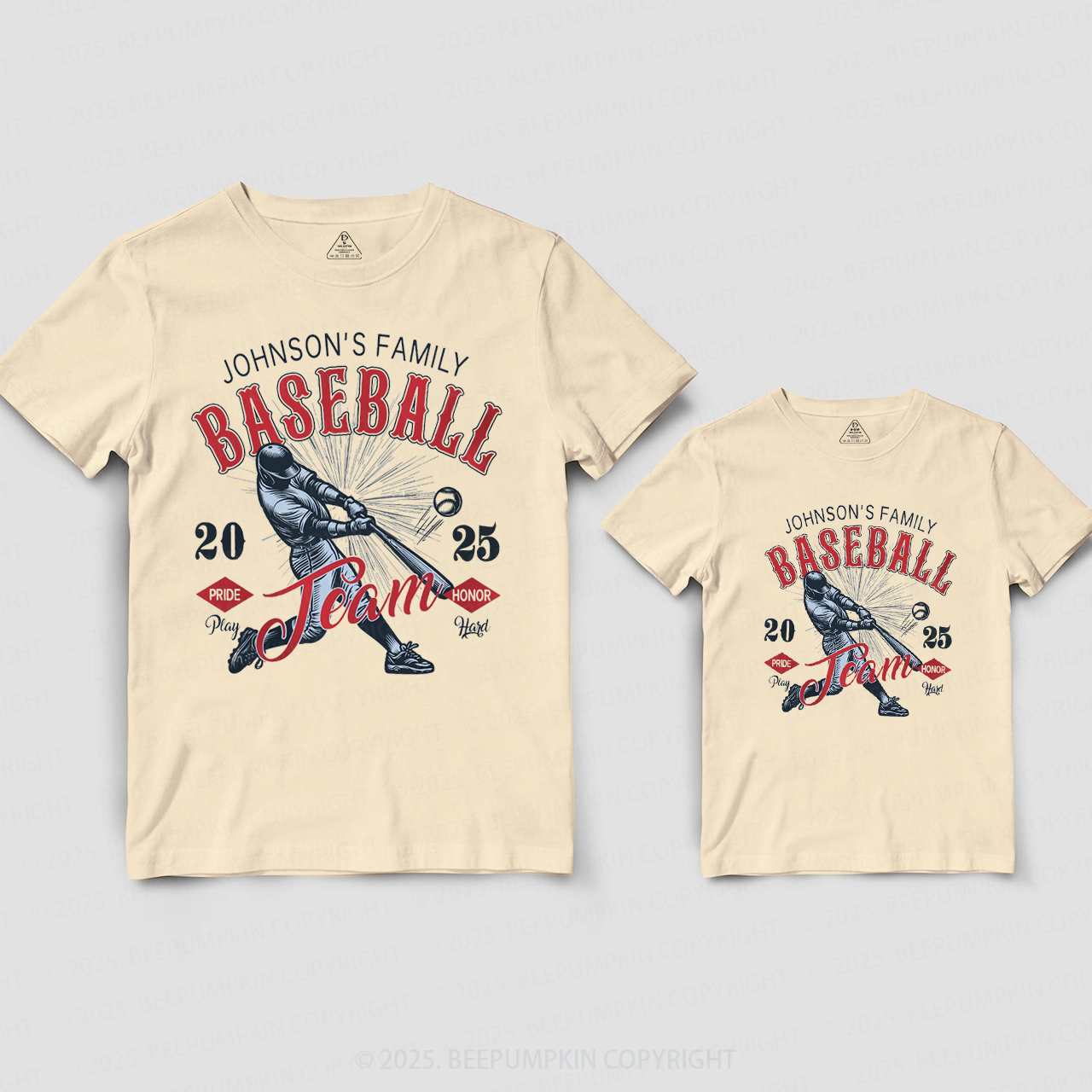 Personalized Family Name Dad&Me Matching Shirts