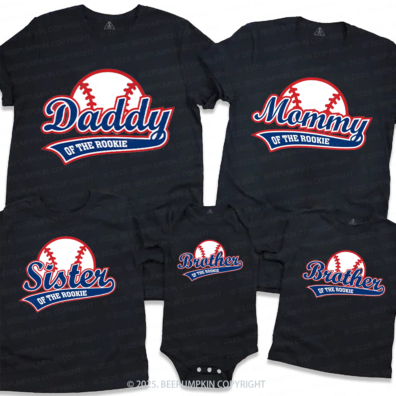 Rookie Of The Year Family Matching Tees Beepumpkin