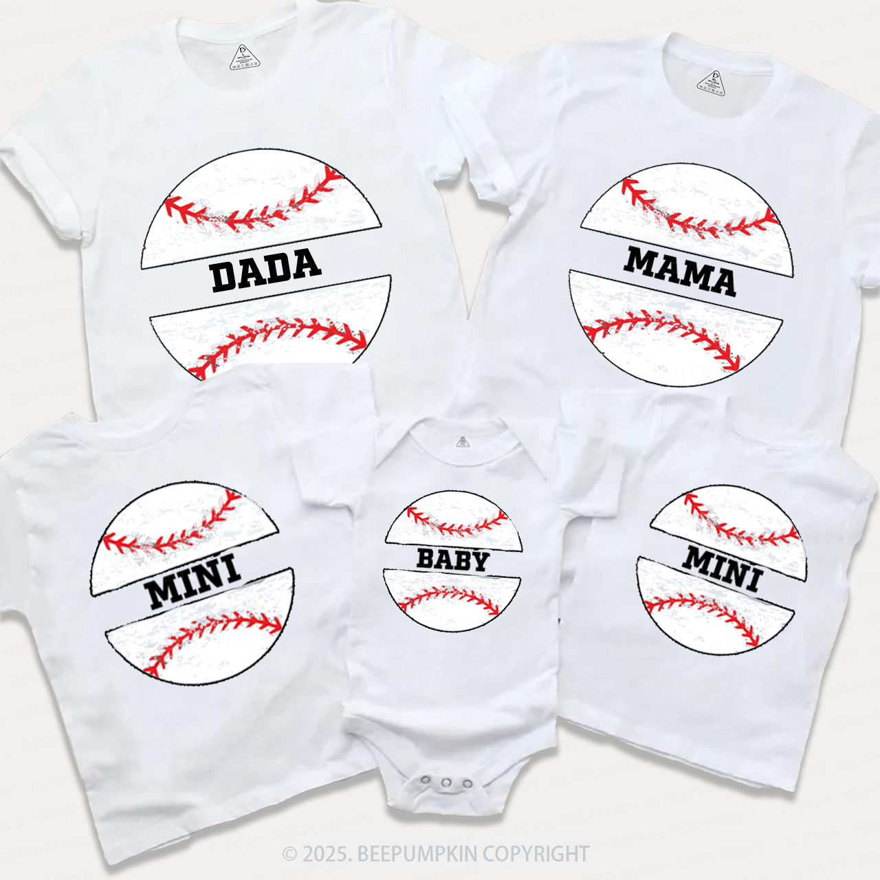 Personalized Baseball Family Name Matching Tees Beepumpkin