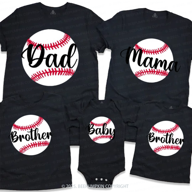 Personalized Baseball Family Matching Tees Beepumpkin