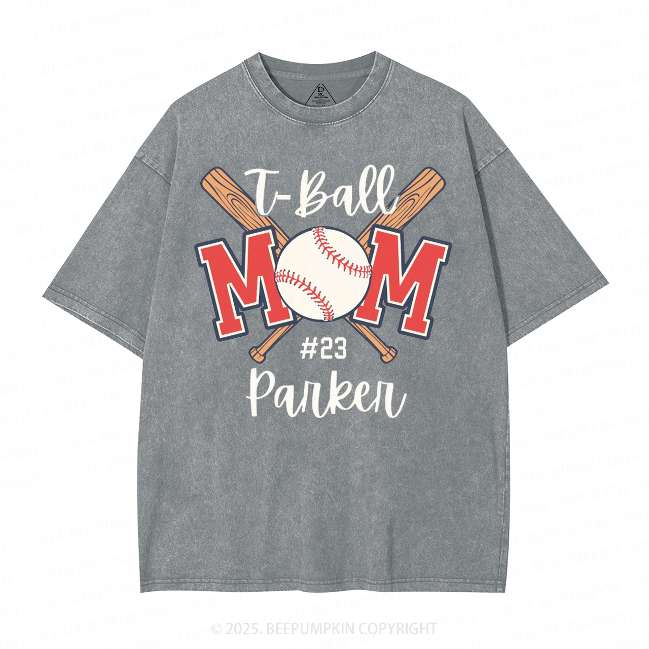 T-Ball Mom Washed T-Shirts