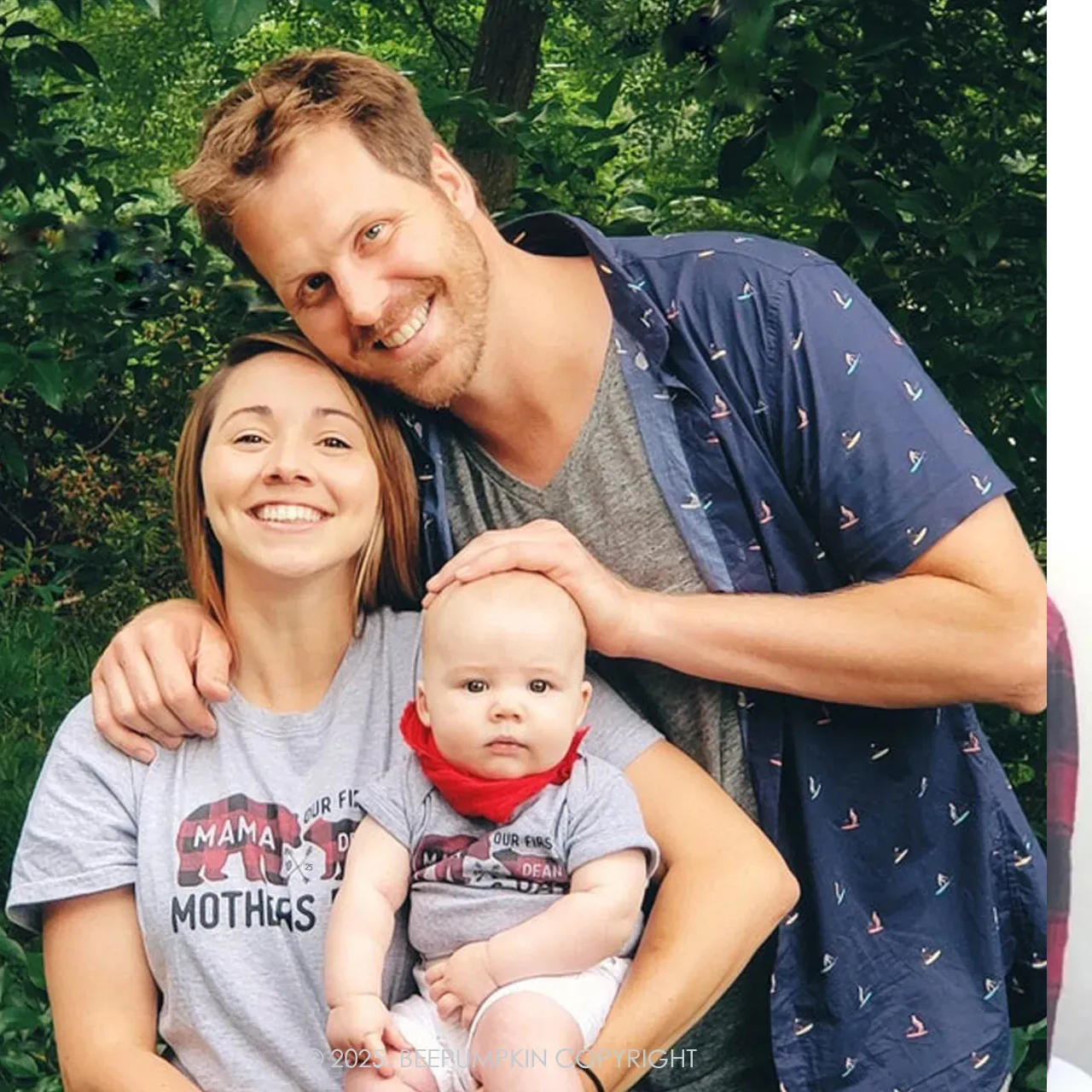 Mommy & Baby Plaid Bear Matching 