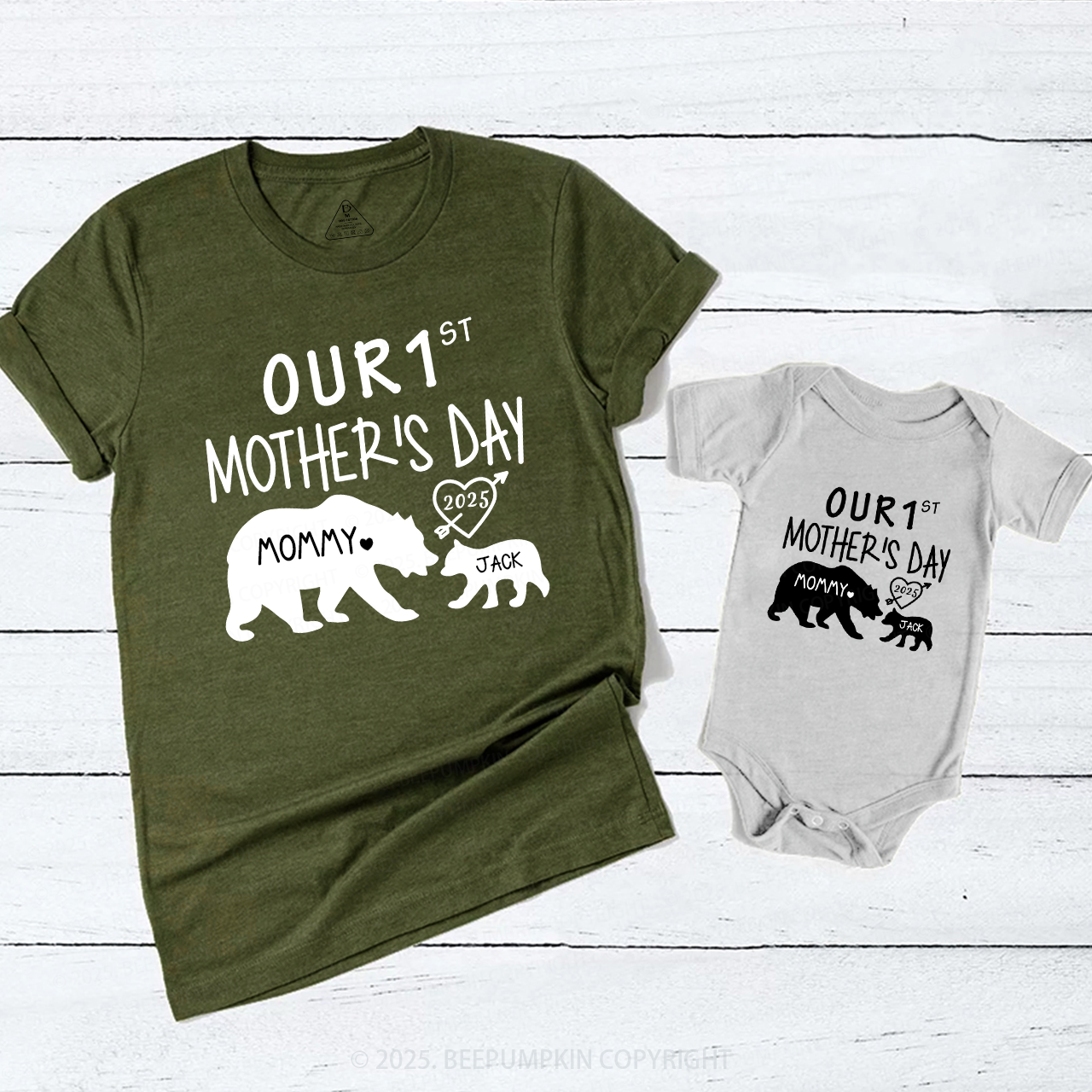 Personalized Our 1st Mother's Day Matching Tees For Mother's Day