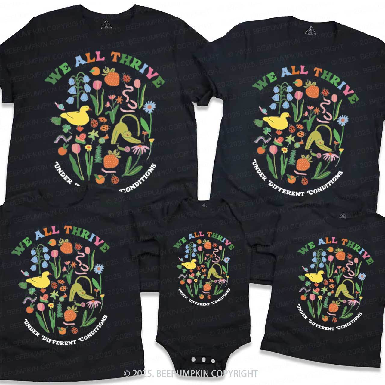 We All Thrive Family Matching Tees Beepumpkin