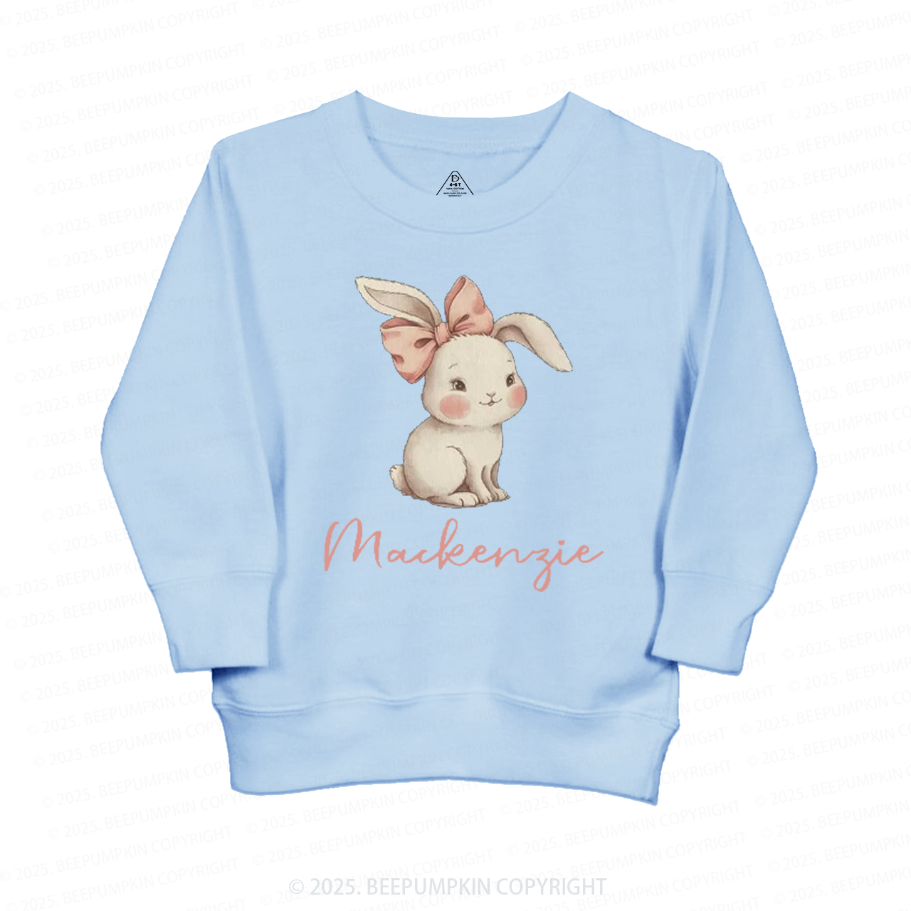Personalized Name Easter Bunny Kid's Sweatshirt