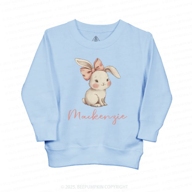 Personalized Name Easter Bunny Kid's Sweatshirt