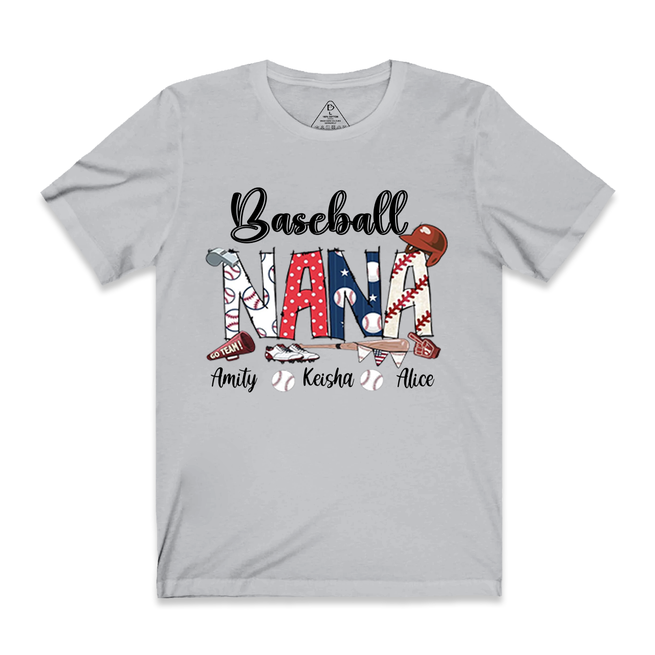 Personalized Kid‘s Names Baseball Grandma T-Shirts