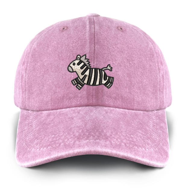 Running Zebra Washed Baseball Cap For Kids