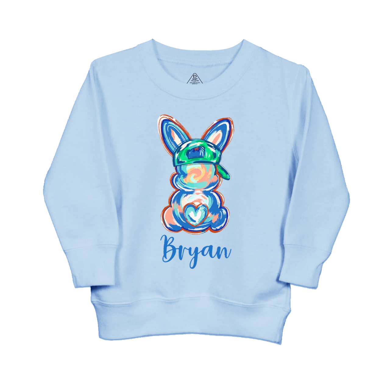 Personalized Boy Name Easter Bunny Kid's Sweatshirt