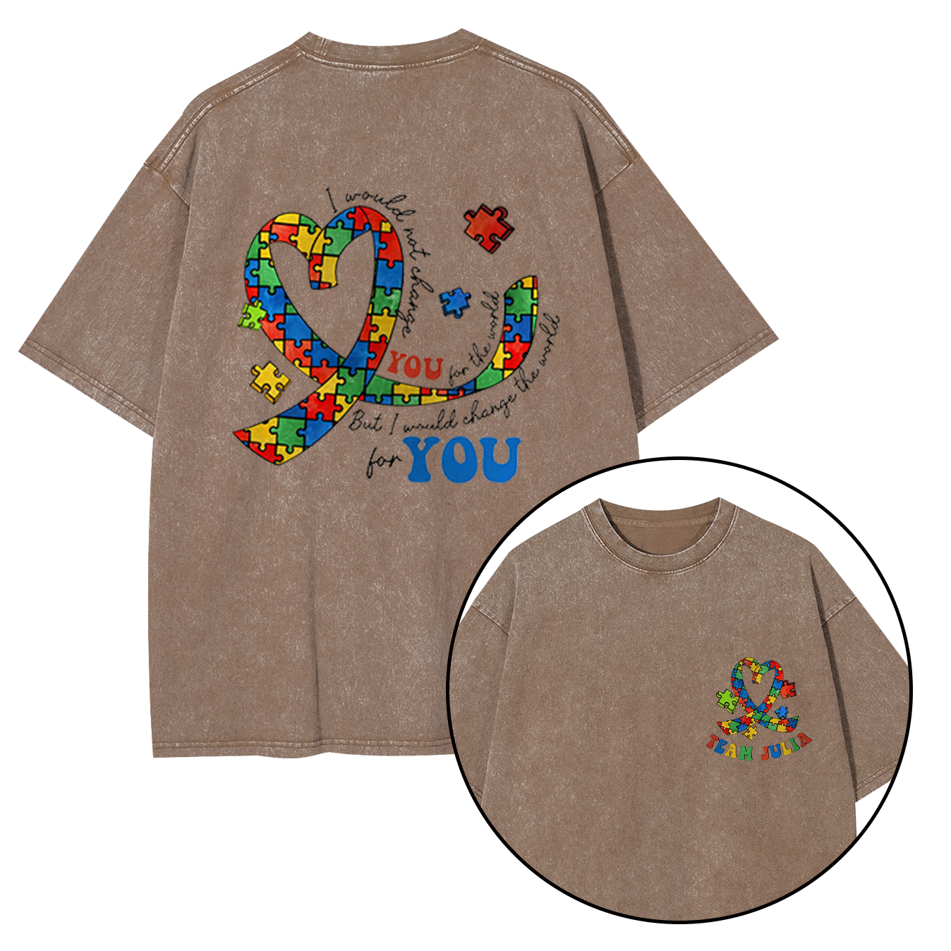 Autism Awareness Washed T-Shirts