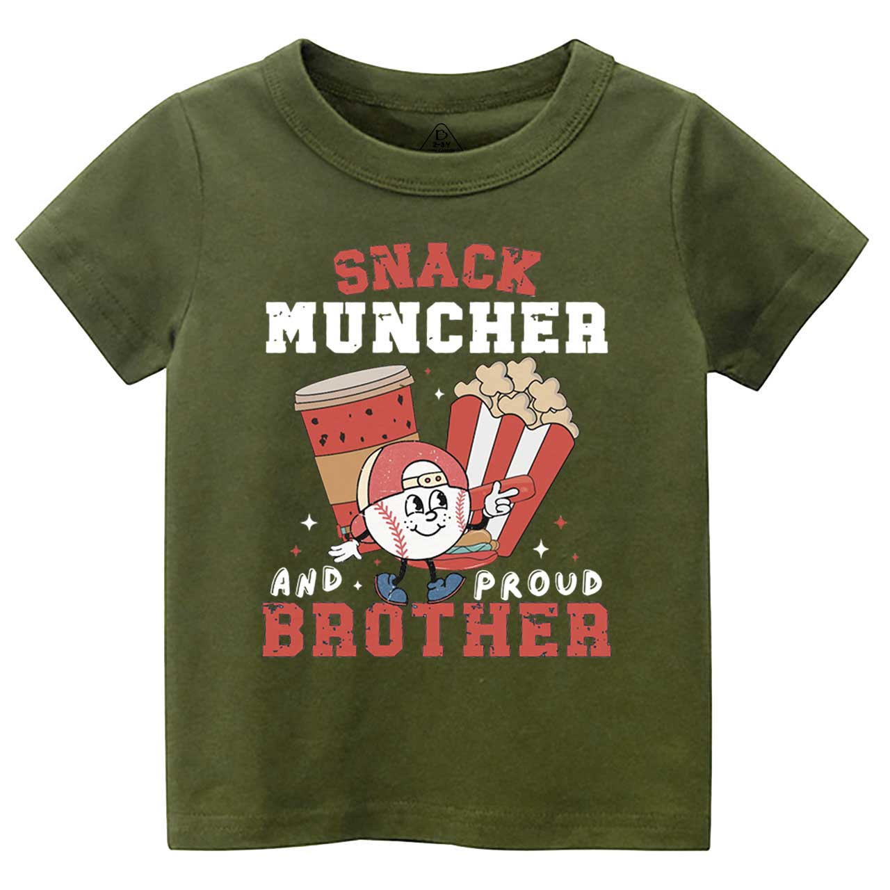 Personalized Snack Muncher Baseball Toddler&Kid's Tees Beepumpkin