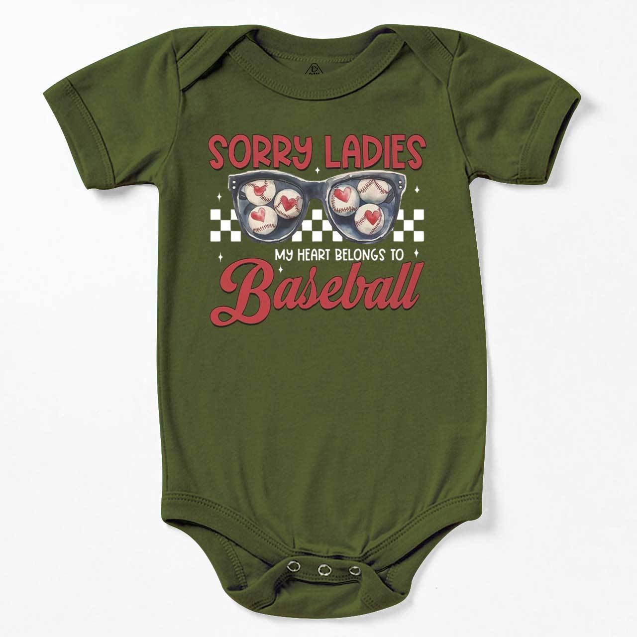 Sorry Ladies My Heart Belongs To Baseball Bodysuit Beepumpkin