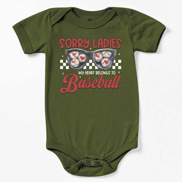 Sorry Ladies My Heart Belongs To Baseball Bodysuit Beepumpkin