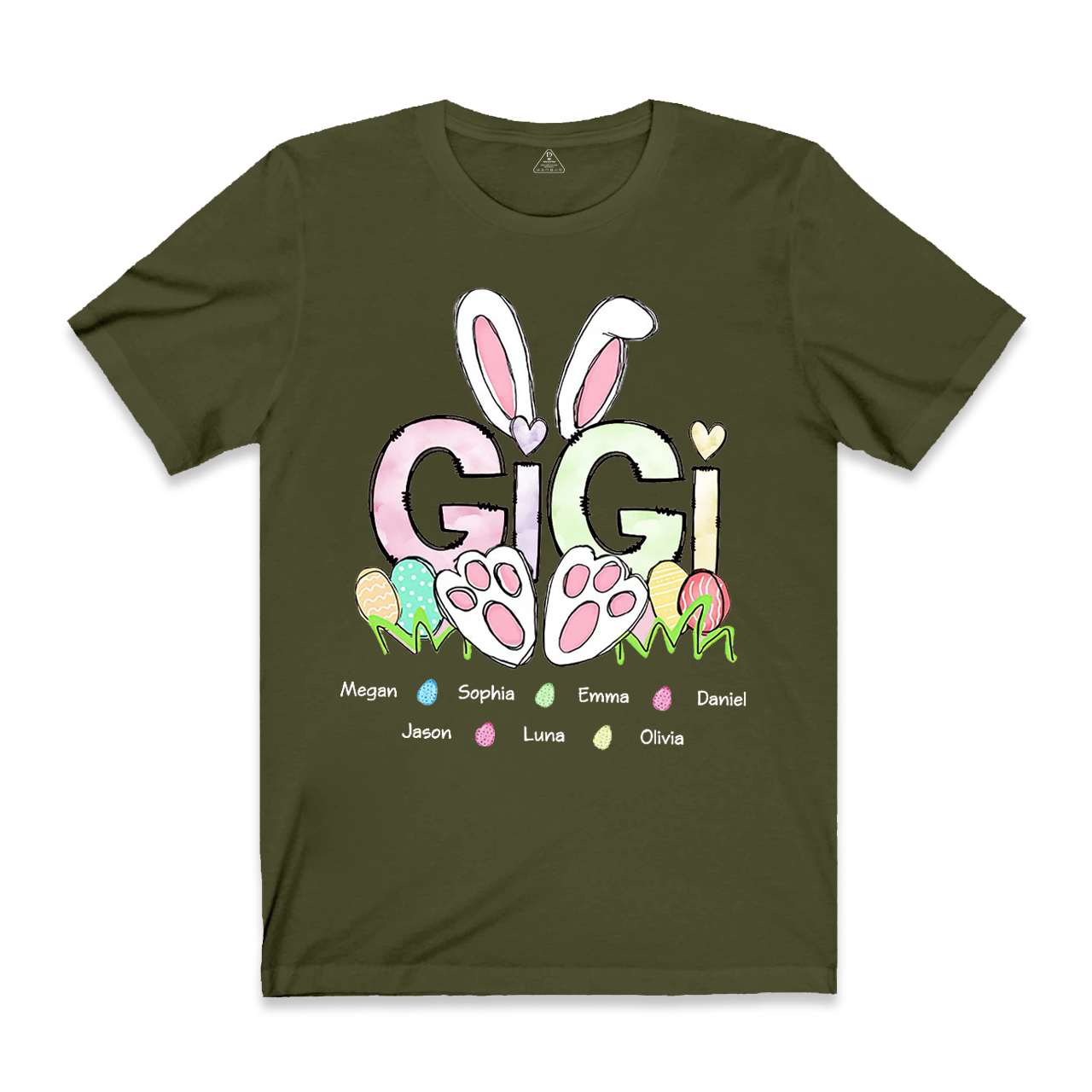 Personalized Easter Mimi With Grandkids Bunny Grandma Easter T-Shirt 