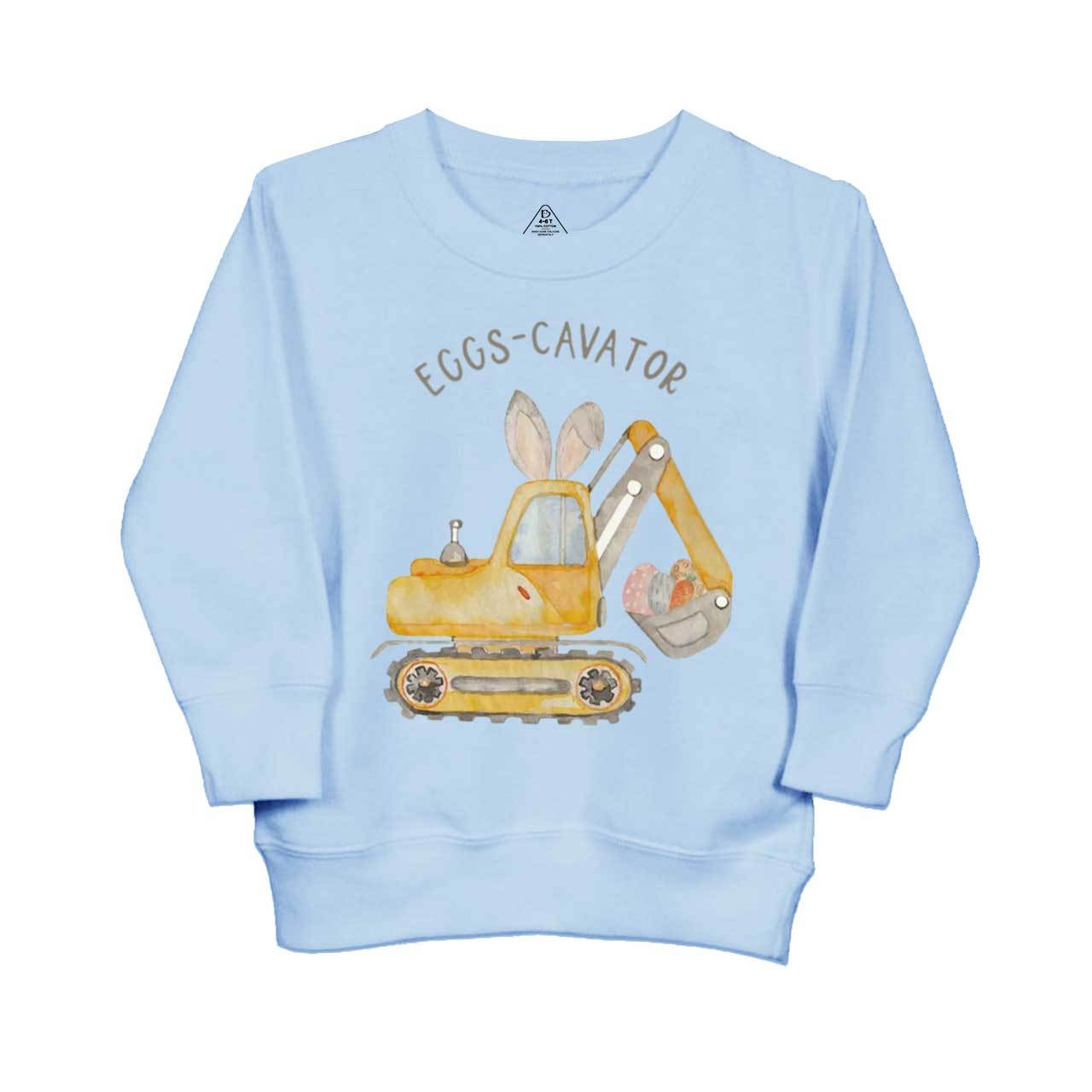Eggs-Cavator Told Kid's Sweatshirt