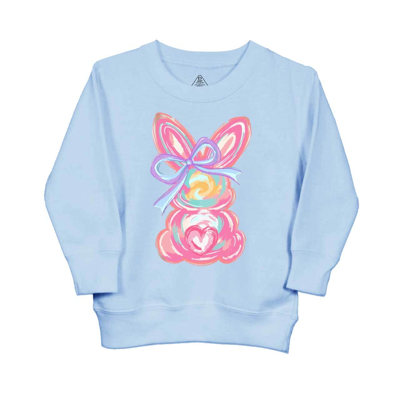 Brushstroke Bunny Easter Told Kid's Sweatshirt