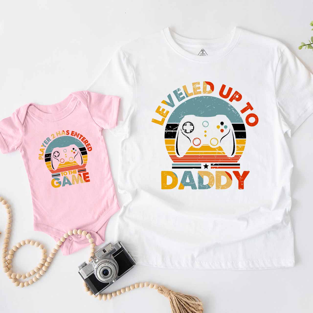 Leveled Up To Player 2 Entered The Game Matching Shirts