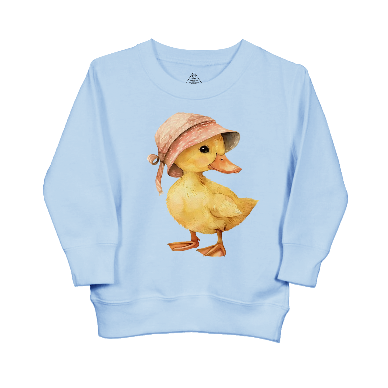 Baby Duck Pink Hat Kid's Sweatshirt