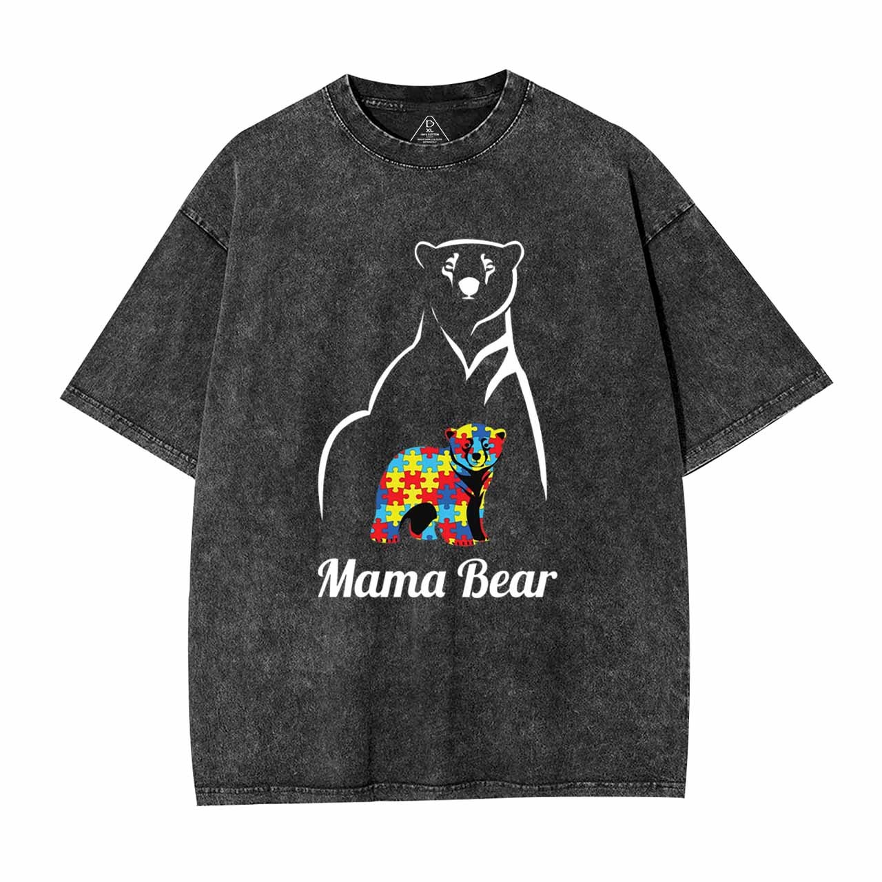 Autism Mama Bear Washed T-Shirts