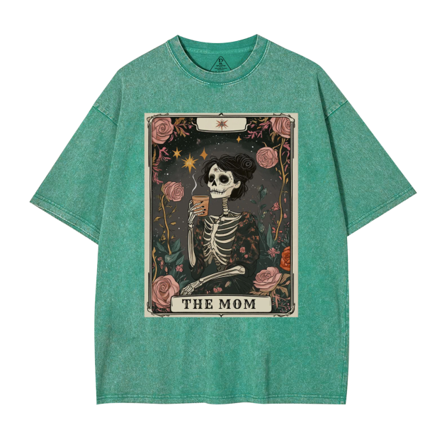 The Mom Tarot Card Washed T-Shirts