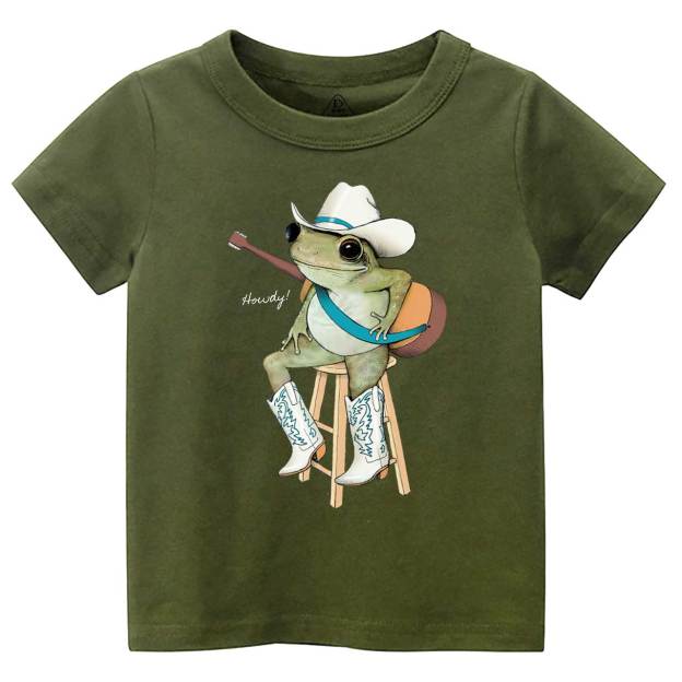 Cowboy Frog Toddler&Kid's Tees Beepumpkin