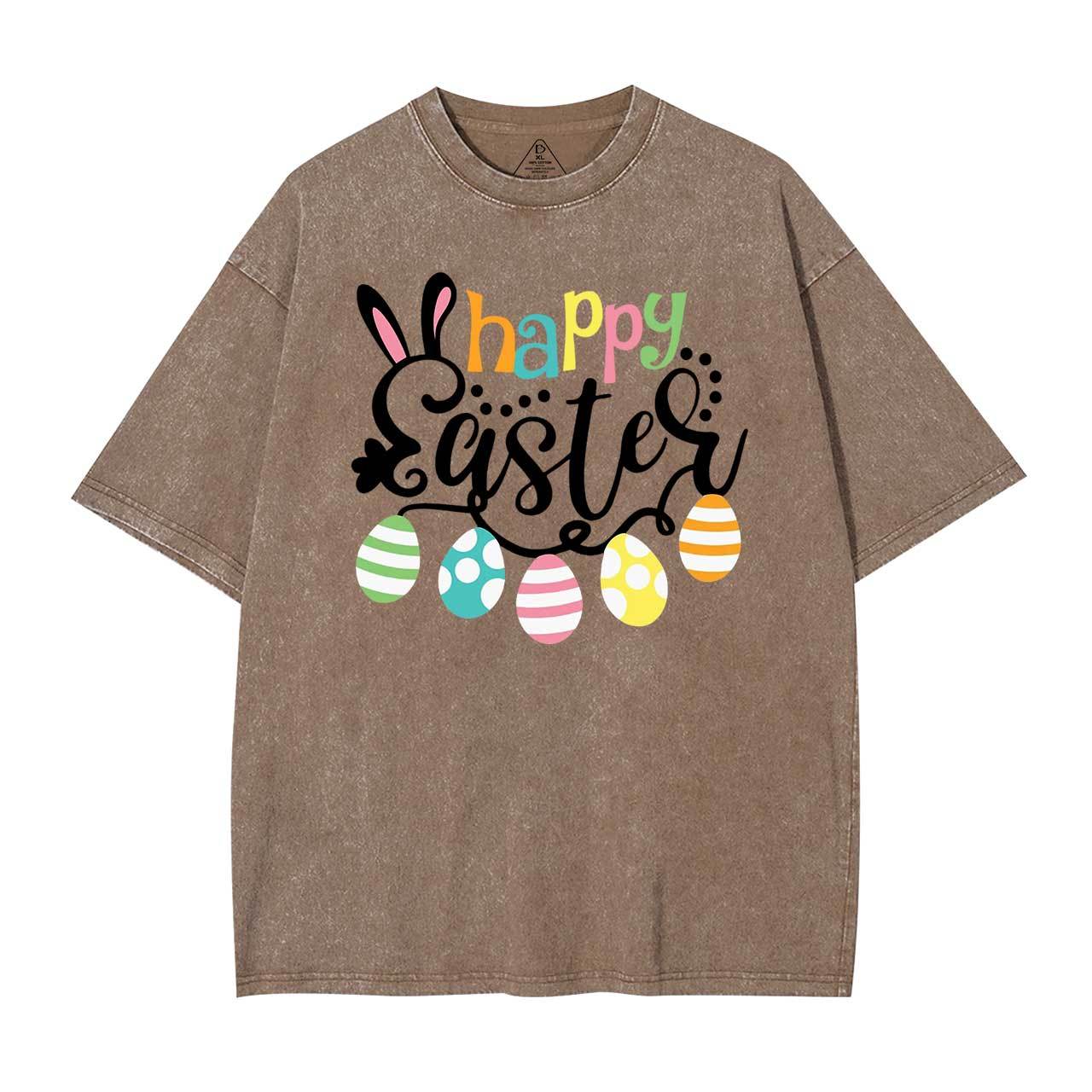 Happy Easter Mama Washed T-Shirts