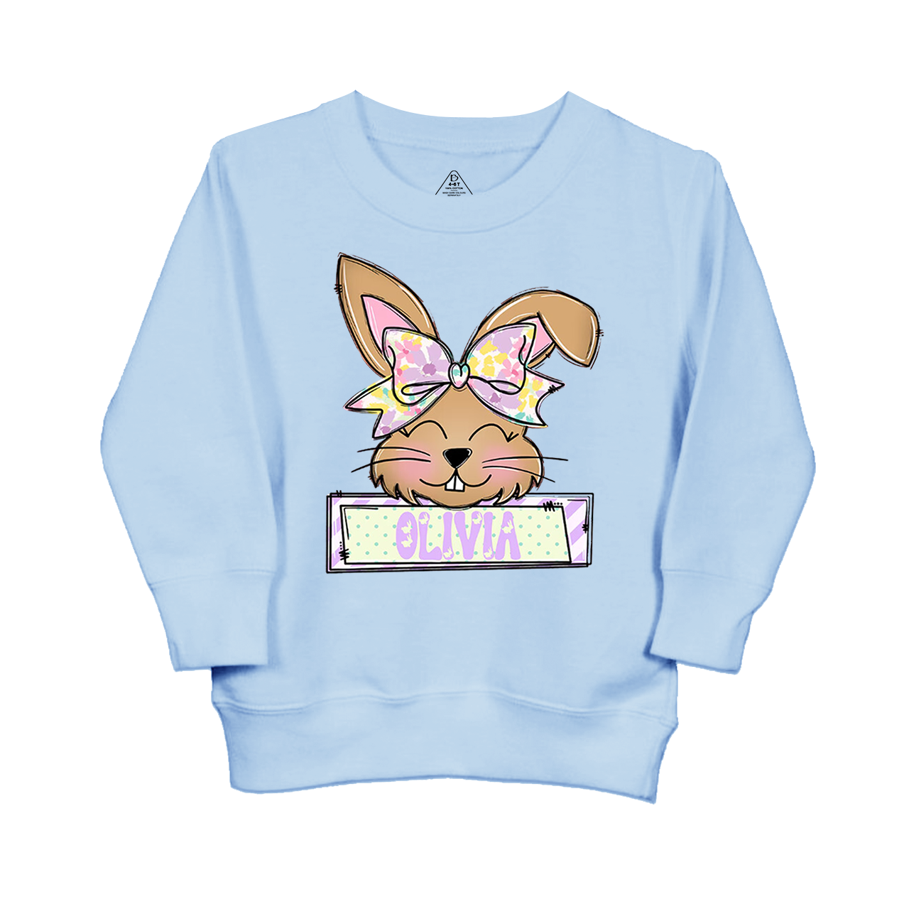 Personalized Bunny Name Kid's Sweatshirt