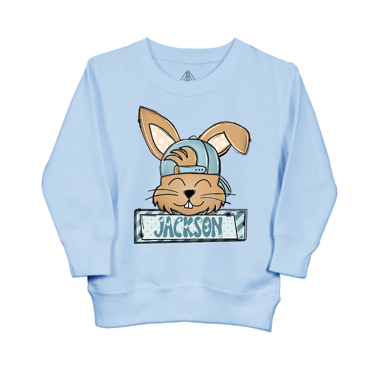 Personalized Bunny Boy’s Name Kid's Sweatshirt