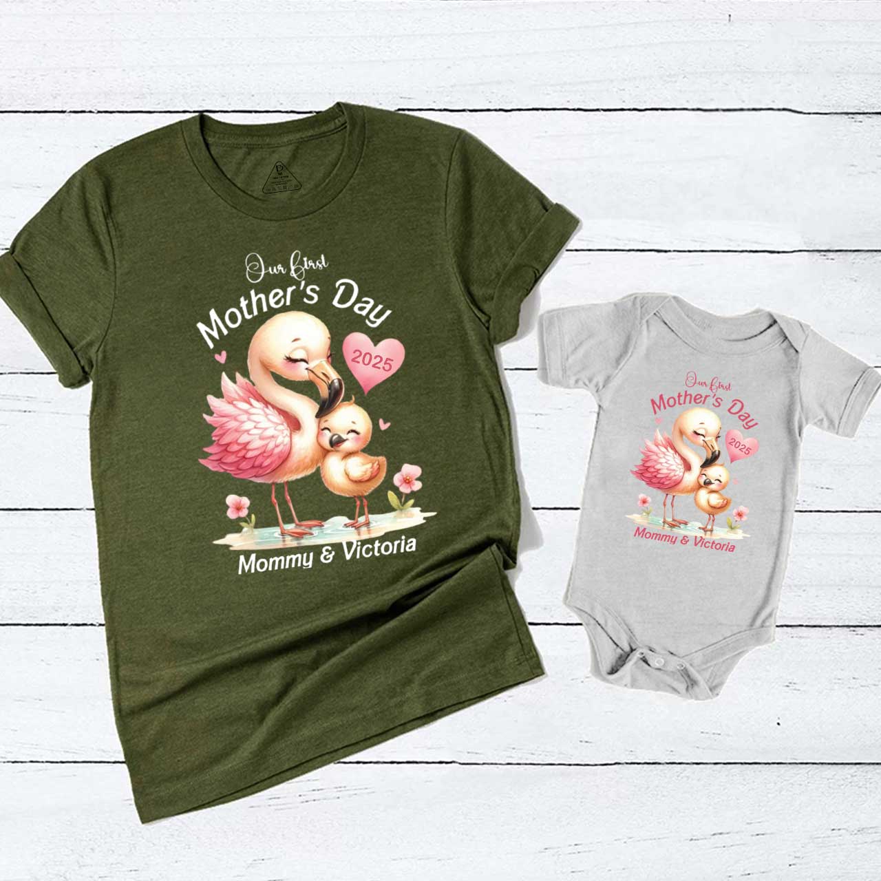 Personalized Our First Mother's Day Matching Tees