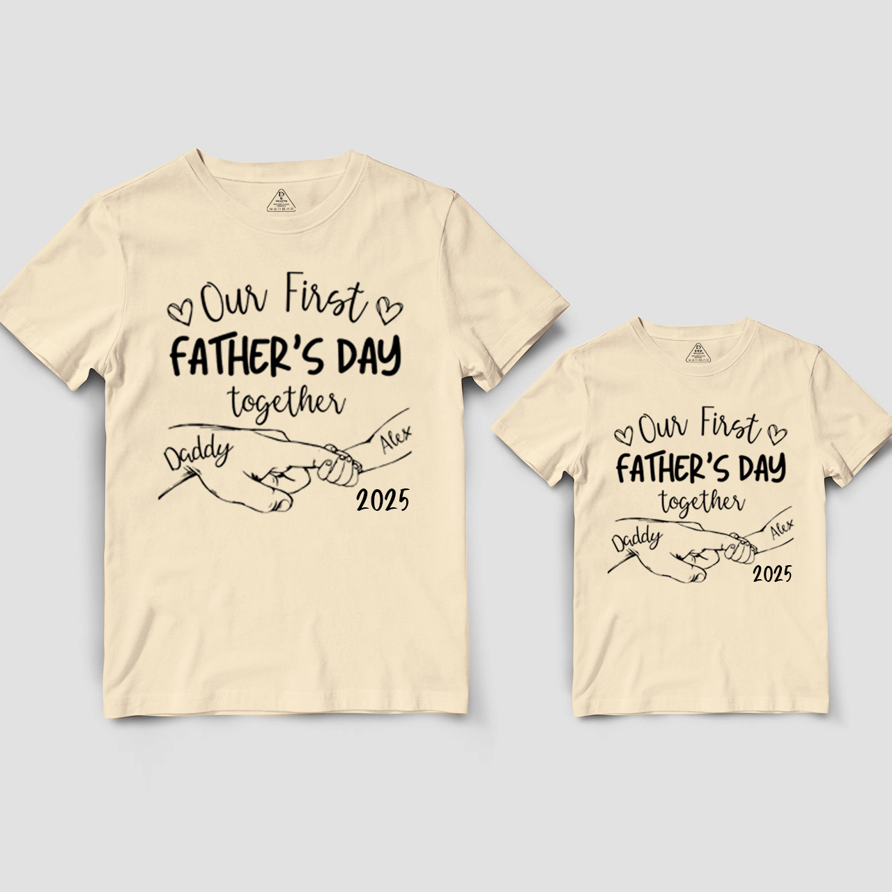 Personalized Our First Fathers Day Dad&Me Matching Shirts 