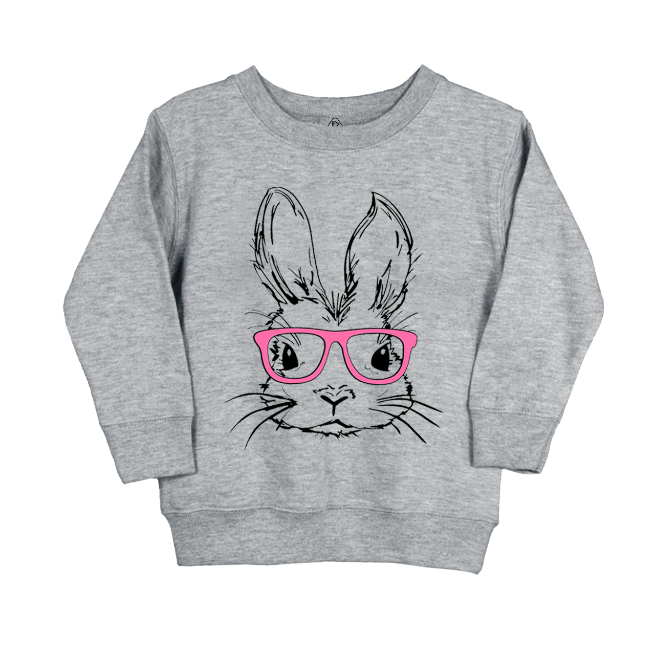Easter Bunny With Pink Glasses Bunny Kid's Sweatshirt