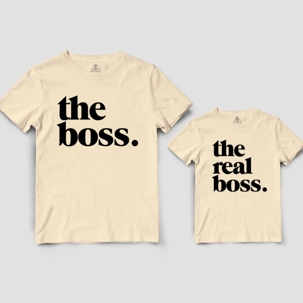 The Boss The Real Boss Dad&Me Matching Shirts