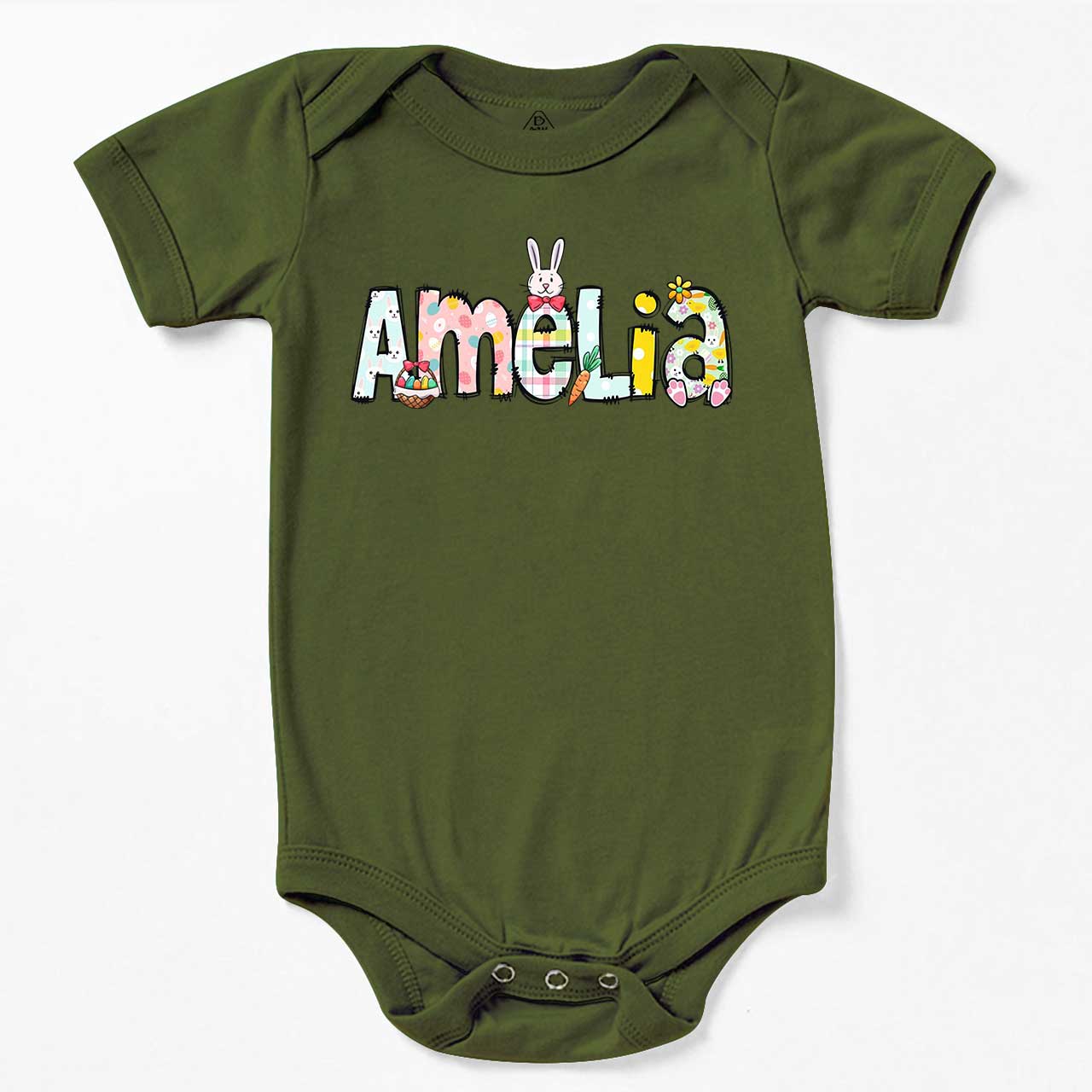 Personalized Easter Alphabet Name Bodysuit Beepumpkin