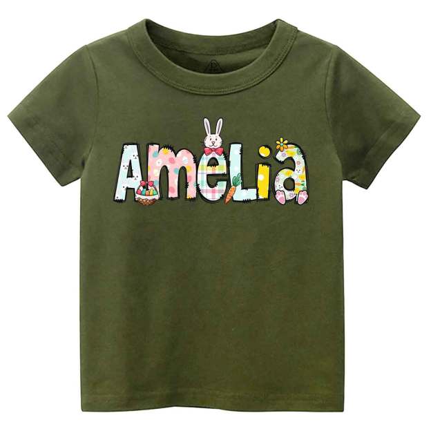 Personalized Easter Alphabet Name Toddler&Kid's Tees Beepumpkin