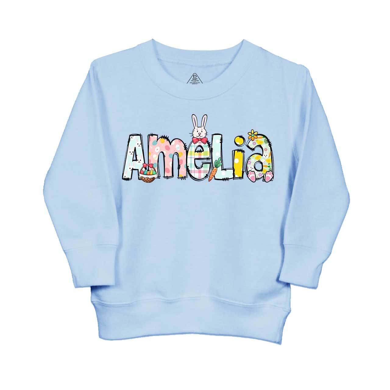 Personalized Easter Alphabet Name Kid's Sweatshirt
