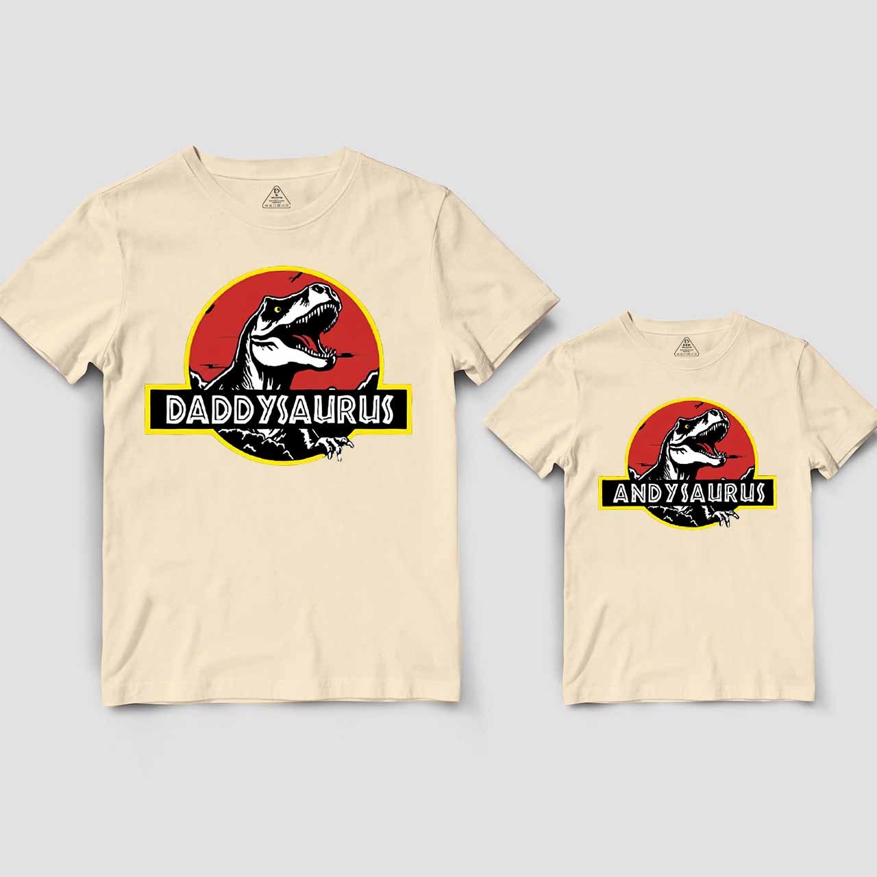 Personalised Name-saurus Dad&Me Matching Shirts