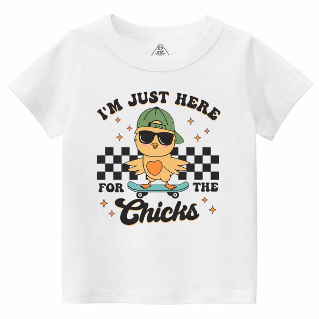 I’m Just Here for the Chicks Toddler&Kid's Tees Beepumpkin