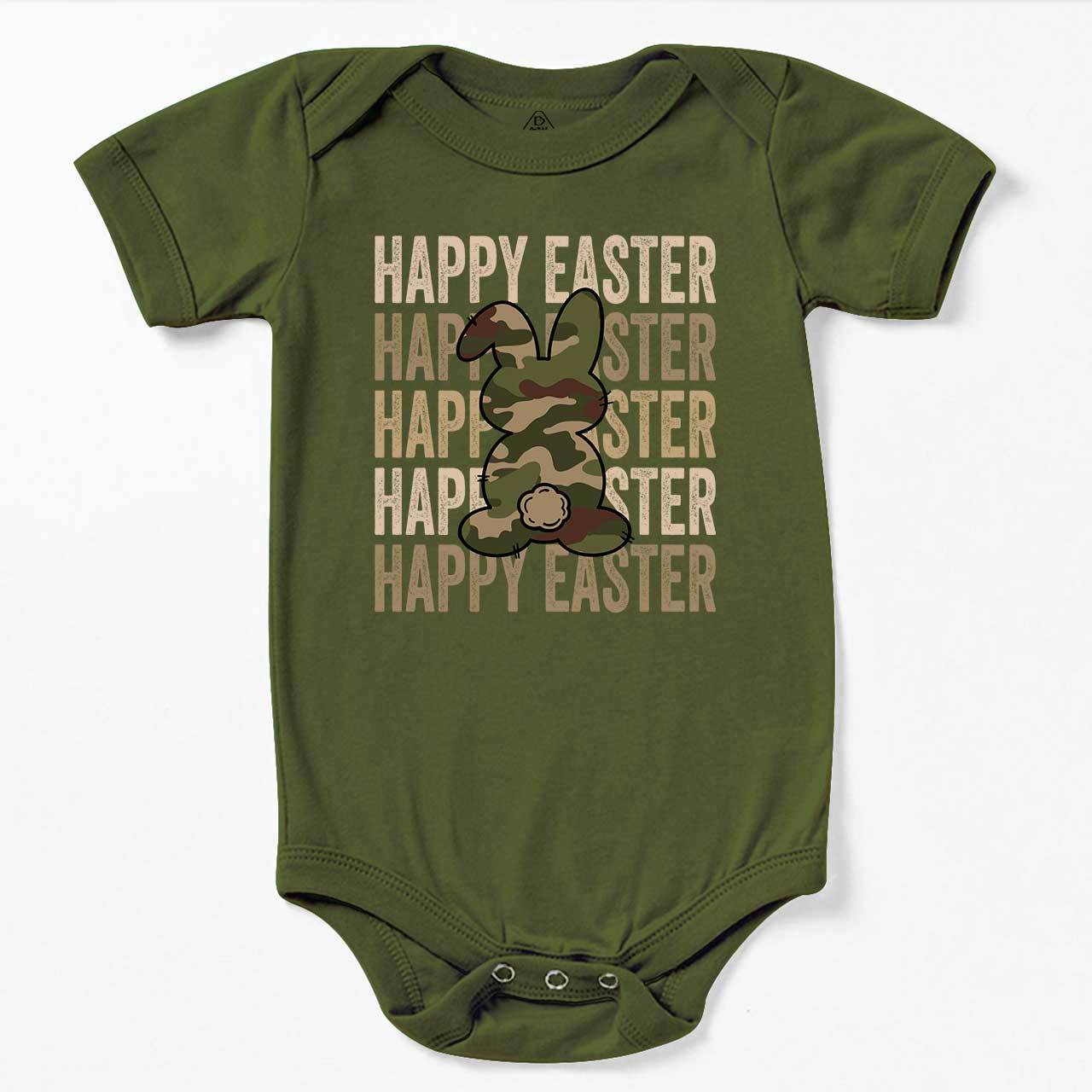 Easter Camouflage Happy Bunny Bodysuit Beepumpkin