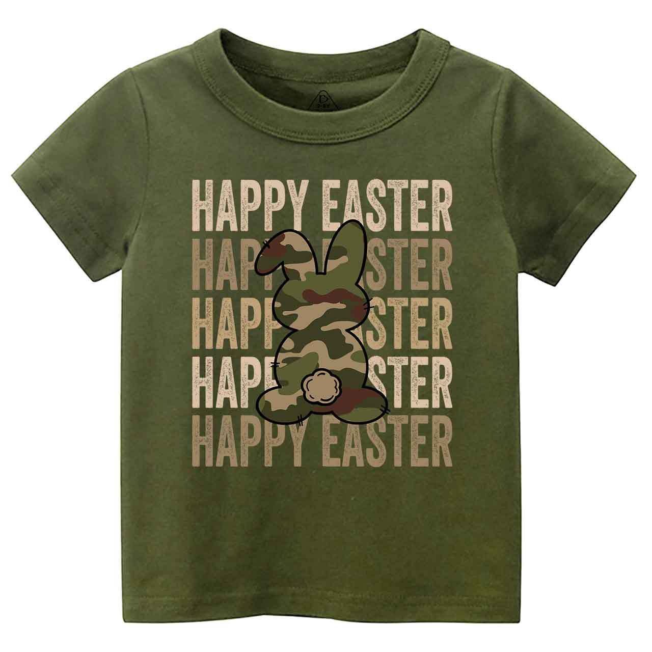 Easter Camouflage Happy Bunny Toddler&Kid's Tees Beepumpkin